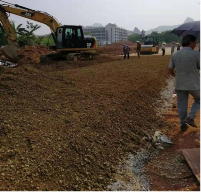 新校区校园道路工程8月份进度简报